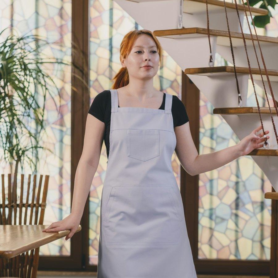 White Bib Apron